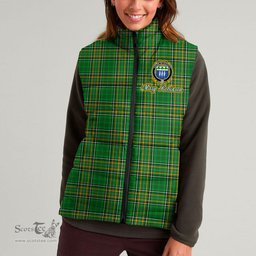 Scottish House of HACKETT Coat of Arms Family Crest Ireland Padded Vest Jacket Irish National Tartan Irish County Vest Jacket