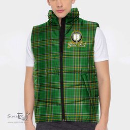 Scottish House of O DAVOREN Coat of Arms Family Crest Ireland Padded Vest Jacket Irish National Tartan Irish County Vest Jacket