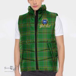 Scottish House of MACGORMAN Coat of Arms Family Crest Ireland Padded Vest Jacket Irish National Tartan Irish County Vest Jacket