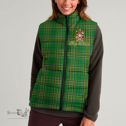 Scottish Maynard Coat of Arms Family Crest Ireland Padded Vest Jacket Irish National Tartan Irish County Vest Jacket