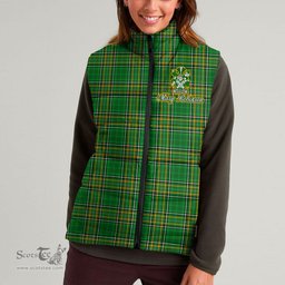 Scottish Wakeman Coat of Arms Family Crest Ireland Padded Vest Jacket Irish National Tartan Irish County Vest Jacket