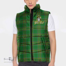 Scottish Travers Coat of Arms Family Crest Ireland Padded Vest Jacket Irish National Tartan Irish County Vest Jacket