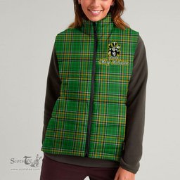 Scottish Westropp Coat of Arms Family Crest Ireland Padded Vest Jacket Irish National Tartan Irish County Vest Jacket