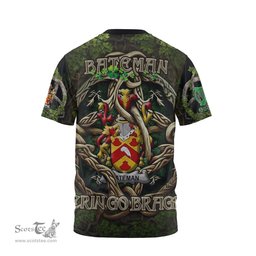 ScotsTee Shop Irish Bateman Coat of Arms Irish T Shirt Family Crest Irish Is My Root T Shirt