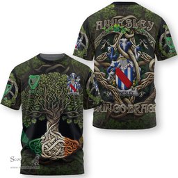 ScotsTee Shop Irish Annesley Coat of Arms Irish T Shirt Family Crest Irish Is My Root T Shirt
