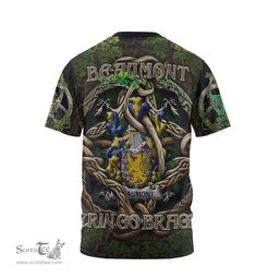 ScotsTee Shop Irish Beaumont Coat of Arms Irish T Shirt Family Crest Irish Is My Root T Shirt