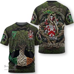 ScotsTee Shop Irish Bennett Coat of Arms Irish T Shirt Family Crest Irish Is My Root T Shirt