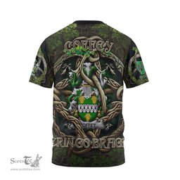 ScotsTee Shop Irish Coffey or O Coffey Coat of Arms Irish T Shirt Family Crest Irish Is My Root T Shirt