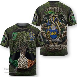 ScotsTee Shop Irish Carrie or O Carrie Coat of Arms Irish T Shirt Family Crest Irish Is My Root T Shirt