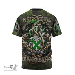 ScotsTee Shop Irish Ancketill Coat of Arms Irish T Shirt Family Crest Irish Is My Root T Shirt