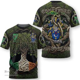 ScotsTee Shop Irish Comerford Coat of Arms Irish T Shirt Family Crest Irish Is My Root T Shirt