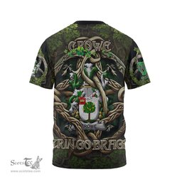 ScotsTee Shop Irish Crowe or McEnchroe Coat of Arms Irish T Shirt Family Crest Irish Is My Root T Shirt