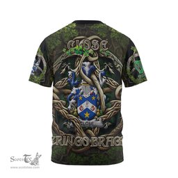 ScotsTee Shop Irish Close Coat of Arms Irish T Shirt Family Crest Irish Is My Root T Shirt