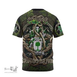 ScotsTee Shop Irish Connor or O Connor Don Coat of Arms Irish T Shirt Family Crest Irish Is My Root T Shirt
