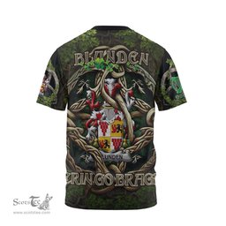 ScotsTee Shop Irish Blunden Coat of Arms Irish T Shirt Family Crest Irish Is My Root T Shirt