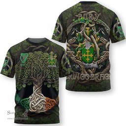 ScotsTee Shop Irish Bury or Berry Coat of Arms Irish T Shirt Family Crest Irish Is My Root T Shirt