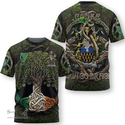 ScotsTee Shop Irish Cooke Coat of Arms Irish T Shirt Family Crest Irish Is My Root T Shirt