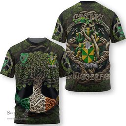 ScotsTee Shop Irish Crotty or O Crotty Coat of Arms Irish T Shirt Family Crest Irish Is My Root T Shirt