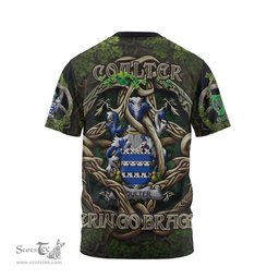 ScotsTee Shop Irish Coulter or O Coulter Coat of Arms Irish T Shirt Family Crest Irish Is My Root T Shirt
