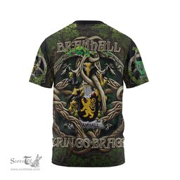 ScotsTee Shop Irish Bramhall Coat of Arms Irish T Shirt Family Crest Irish Is My Root T Shirt