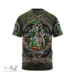 ScotsTee Shop Irish Conroy or O Conry Coat of Arms Irish T Shirt Family Crest Irish Is My Root T Shirt