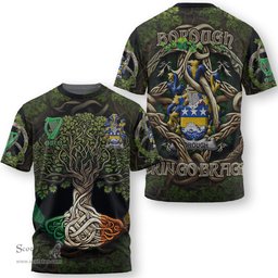 ScotsTee Shop Irish Borough Coat of Arms Irish T Shirt Family Crest Irish Is My Root T Shirt