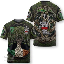 ScotsTee Shop Irish Cornyn or O Cornyn Coat of Arms Irish T Shirt Family Crest Irish Is My Root T Shirt