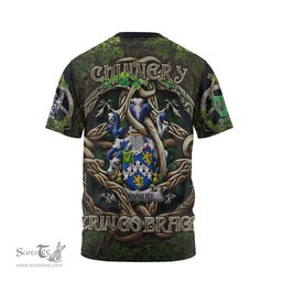 ScotsTee Shop Irish Chinnery Coat of Arms Irish T Shirt Family Crest Irish Is My Root T Shirt
