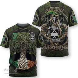 ScotsTee Shop Irish Calvey or McElwee Coat of Arms Irish T Shirt Family Crest Irish Is My Root T Shirt