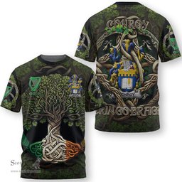 ScotsTee Shop Irish Conroy or O Mulconroy Coat of Arms Irish T Shirt Family Crest Irish Is My Root T Shirt