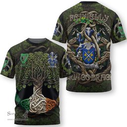 ScotsTee Shop Irish Fennelly or O Fennelly Coat of Arms Irish T Shirt Family Crest Irish Is My Root T Shirt