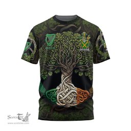 ScotsTee Shop Irish Dowd or O Dowd Coat of Arms Irish T Shirt Family Crest Irish Is My Root T Shirt