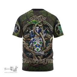 ScotsTee Shop Irish Grove Coat of Arms Irish T Shirt Family Crest Irish Is My Root T Shirt