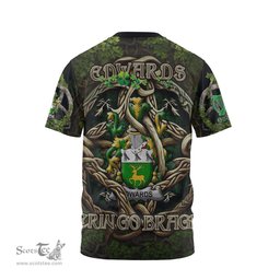 ScotsTee Shop Irish Edwards Coat of Arms Irish T Shirt Family Crest Irish Is My Root T Shirt