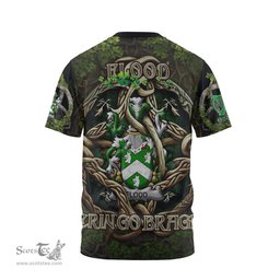 ScotsTee Shop Irish Flood Coat of Arms Irish T Shirt Family Crest Irish Is My Root T Shirt