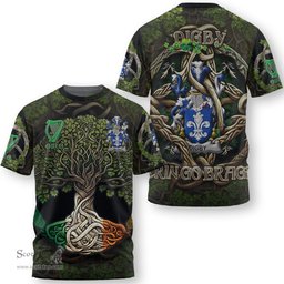 ScotsTee Shop Irish Digby Coat of Arms Irish T Shirt Family Crest Irish Is My Root T Shirt