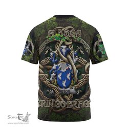 ScotsTee Shop Irish Gibson Coat of Arms Irish T Shirt Family Crest Irish Is My Root T Shirt