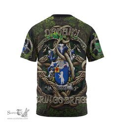 ScotsTee Shop Irish Dehany Coat of Arms Irish T Shirt Family Crest Irish Is My Root T Shirt