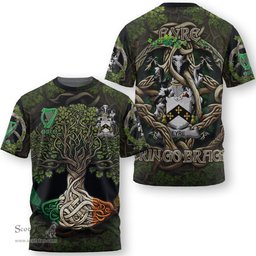 ScotsTee Shop Irish Eyre Coat of Arms Irish T Shirt Family Crest Irish Is My Root T Shirt