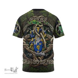 ScotsTee Shop Irish Greer Coat of Arms Irish T Shirt Family Crest Irish Is My Root T Shirt
