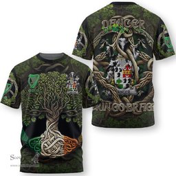 ScotsTee Shop Irish Dancer Coat of Arms Irish T Shirt Family Crest Irish Is My Root T Shirt