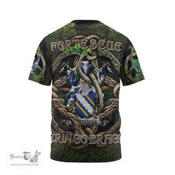 ScotsTee Shop Irish Fortescue Coat of Arms Irish T Shirt Family Crest Irish Is My Root T Shirt