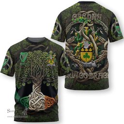 ScotsTee Shop Irish Grehan or O Greaghan Coat of Arms Irish T Shirt Family Crest Irish Is My Root T Shirt