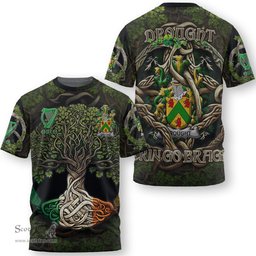 ScotsTee Shop Irish Drought Coat of Arms Irish T Shirt Family Crest Irish Is My Root T Shirt