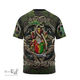 ScotsTee Shop Irish Gaynor or McGaynor Coat of Arms Irish T Shirt Family Crest Irish Is My Root T Shirt