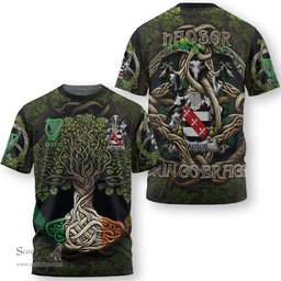 ScotsTee Shop Irish Hadsor Coat of Arms Irish T Shirt Family Crest Irish Is My Root T Shirt