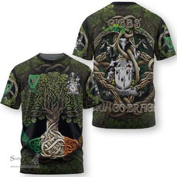 ScotsTee Shop Irish Gibbs Coat of Arms Irish T Shirt Family Crest Irish Is My Root T Shirt