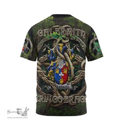 ScotsTee Shop Irish Galbraith Coat of Arms Irish T Shirt Family Crest Irish Is My Root T Shirt