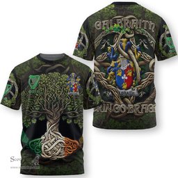 ScotsTee Shop Irish Galbraith Coat of Arms Irish T Shirt Family Crest Irish Is My Root T Shirt