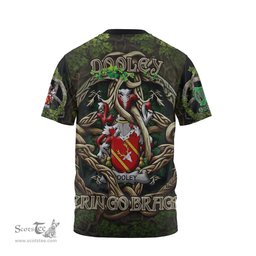 ScotsTee Shop Irish Dooley or O Dooley Coat of Arms Irish T Shirt Family Crest Irish Is My Root T Shirt